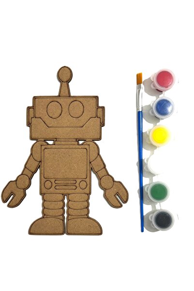 M&T WORKSHOP Ahşap Boyama Bilişim Haftası Robot Ahşap Boyama Etkinliği (BOYA+FIRÇA)