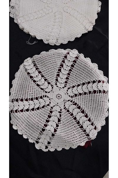 Papatyam 5Pcs Hand Knitted Crochet (30cm) Broken Lace and Vintage Strings