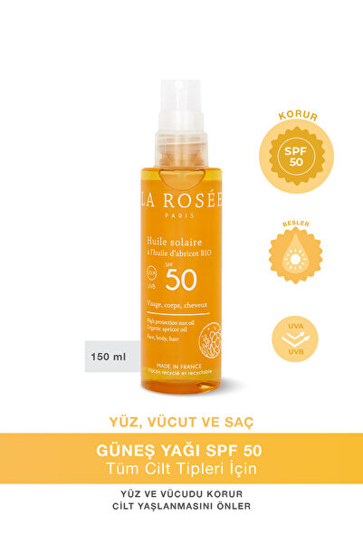 La Rosee Paris YÜKSEK KORUMALI GÜNEŞ KORUYUCU YAĞ Organik Kayısı Yağı İçeren ...