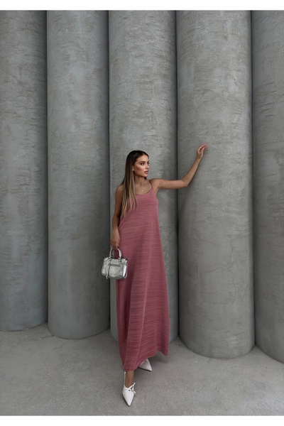 MODA Rochie lungă plisată