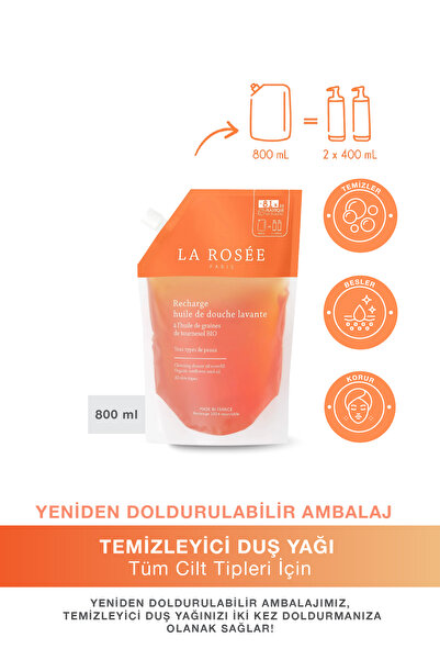 La Rosee Paris TEMİZLEYİCİ DUŞ YAĞI - Organik Ayçiçek Çekirdeği Yağı İçeren -...