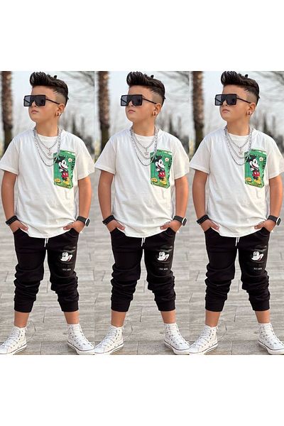 ARBİ kids Set de top cu mânecă scurtă pentru copil bărbați miki