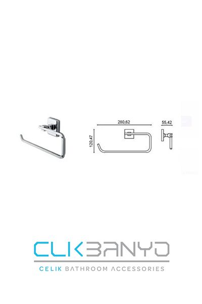 ÇELİK BANYO Stainless Brass Dove Paper Towel Holder Ku10-050 (10 Years Warranty)
