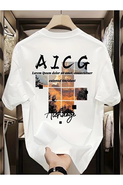 Massgai Unisek Design Printed Oversize KSNUMKS% pamučna majica