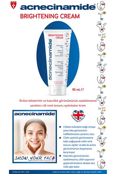 Acnecinamide Brightening Cream Evening Skin Tone, Anti-Blemish, Revitalizing Moisturizer