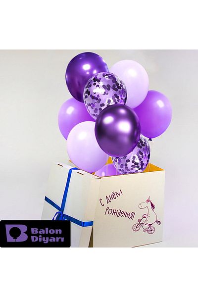 BALON DİYARI Confetti Balloons Pack of 40 Birthday Decorations Premium Latex Balloons
