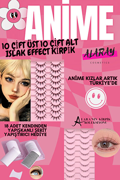 alaraycosmetics ISLAK EFFECT ANİME KİRPİKLER 10 ÇİFT ÜST 10 ÇİFT ALT KİRPİK- ...
