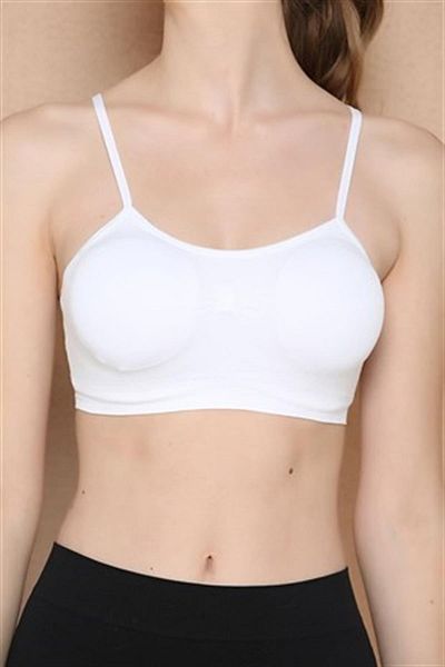 shiron White Color Chest Enhancing Strap Corset Bustier and Bra Upright Posture
