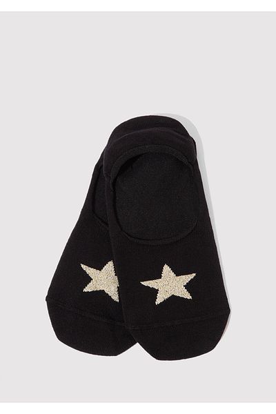 Mavi Star Embroidered Black Ballerina Socks 1911583 -900