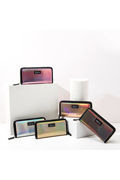 ETG Women's Laser Zipper Purse Handbag 20*10*2.5cm