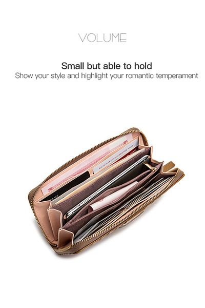 ETG Women's Diamond Pattern Long Wallet 19.5*10*2.5cm