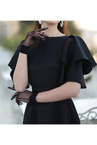 AYŞEYAMAÇLI DİANA ABİYE SİYAH ELDİVEN