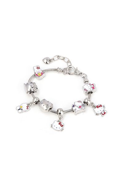 Choice Hot Stamping Kawaii Sanrio Pink Hello Kitty Melody Bracelet Pendant Girl Detachable DIY Bracelet Fan