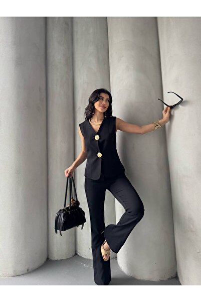 BARG FASHION بدلة نسائية للموسم الجديد بصدرية بزرين