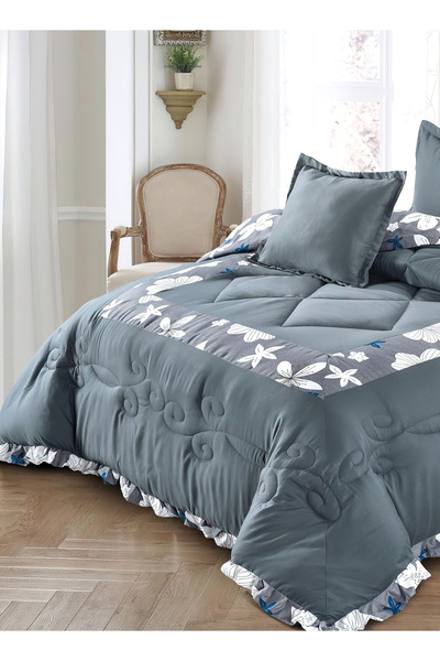 Generic طقم لحاف مكون من 4 قطع بمقاس واحد، ملاءة سرير أنيقة وخفيفة الوزن، مناسب لجميع المواسم