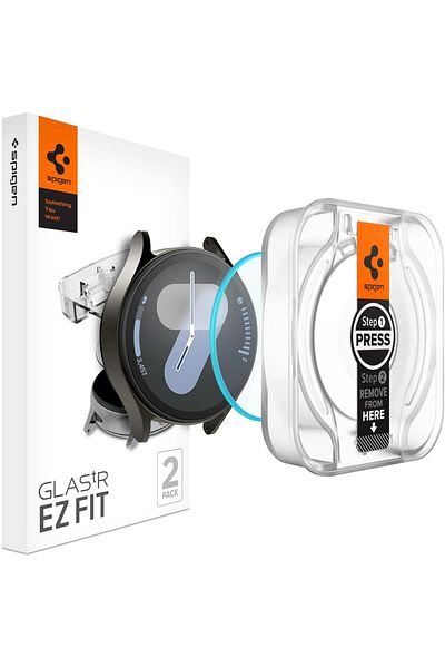 Spigen GLAStR EZ Fit for Samsung Galaxy Watch 7 (44mm) Tempered Glass Screen Protector - 2 Pack