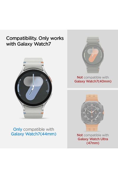 Spigen GLAStR EZ Fit for Samsung Galaxy Watch 7 (44mm) Tempered Glass Screen Protector - 2 Pack