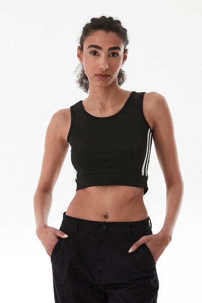 Fulla Moda Halter Neck Bustier with Side Stripes
