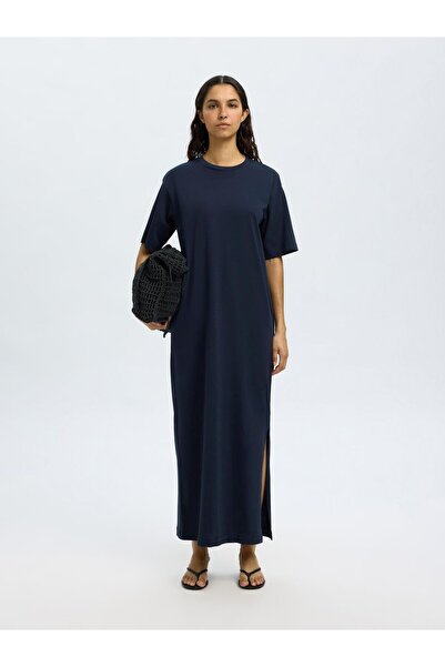 Selected Femme Kleid mit kurzen rmeln Maxi