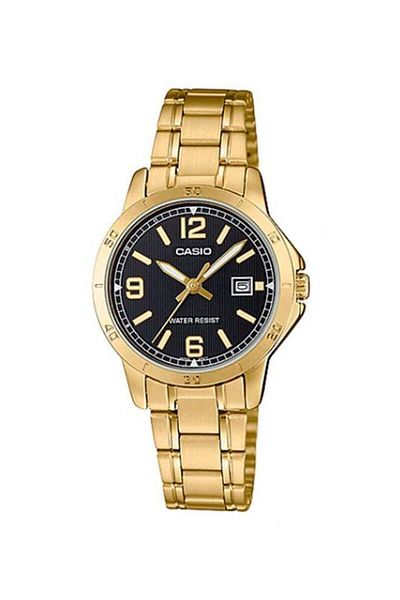 Casio Casio Analog Couple Watch with Gold Hands MTP/LTP-V004G-1BUDF