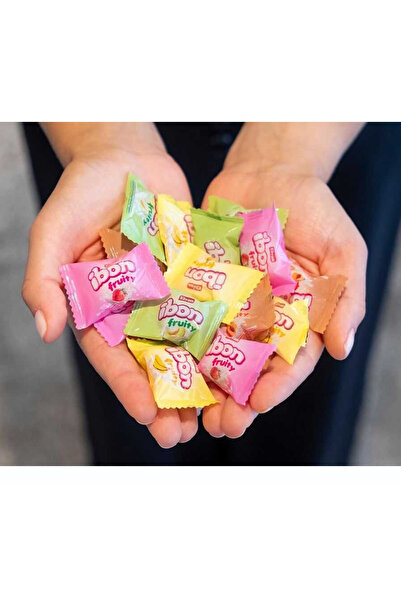 Elvan Ibon Milk Fruit Candy 200 Gr. Small Size Bulk Doypack Strawberry Melon Peach Banana
