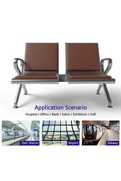 Mahmayi HF 2-Seater Outdoor Bench with Cushions- Brown