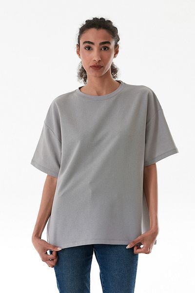 Fulla Moda Μπλουζάκι Basic Crew Neck Oversize