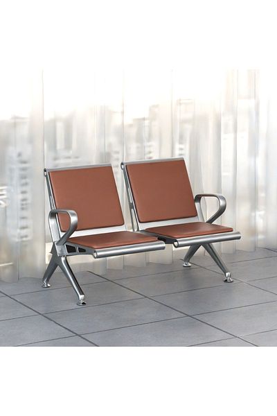 Mahmayi HF 2-Seater Outdoor Bench with Cushions- Brown