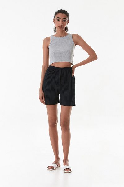 Fulla Moda Šňůrové šněrovací česané bavlněné šortky