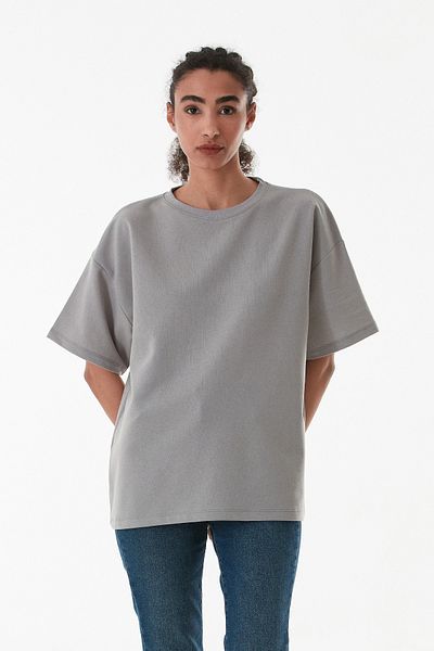 Fulla Moda Μπλουζάκι Basic Crew Neck Oversize
