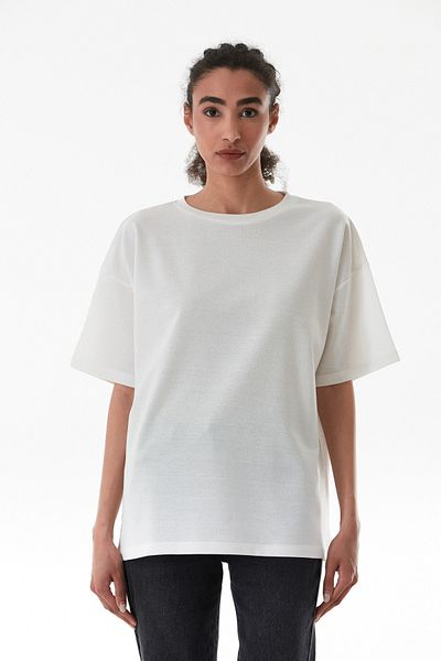 Fulla Moda Basic Crew Neck Oversize T-Shirt