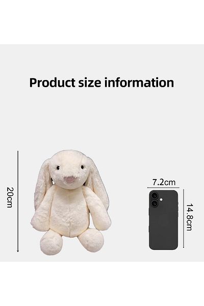 Choice 20cm White Cute Lop Rabbit Plush Toy Soft Stuffed Long Ears Bunny Doll Funny Baby's Sleeping Compani