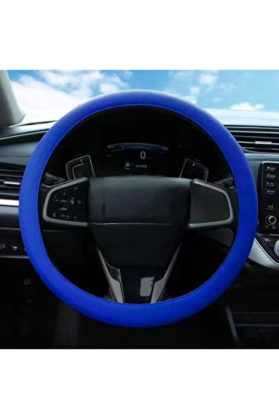 Techmaster Araç Araba Renkli Direksiyon Silikon Kılıfı Kaydırmaz Lacivert