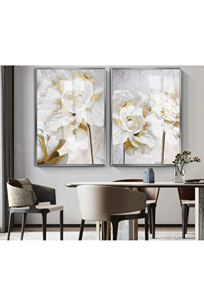 Harika bir ev HARİKABİREV |   COMBINARE ABSTRACTĂ CREAM-GOLD CU FLORI DELICAT...