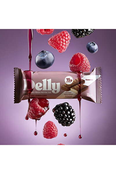 Delly 12 Adet Çikolata Kaplı - Yüksek Proteinli Bar Karışık Kutu
