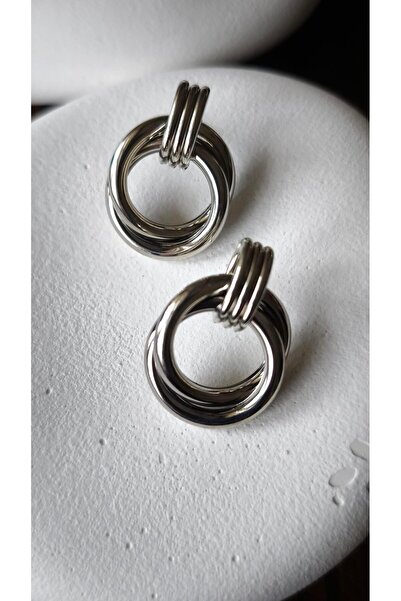 VOBEEYKU حلق حلقي ثلاثي متشابك غير متماثل