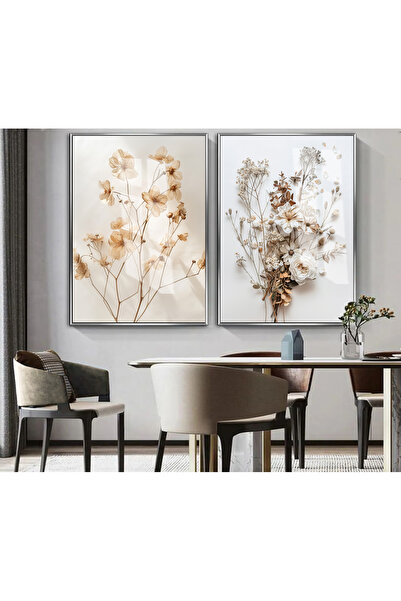 Harika bir ev | moale | Combinație de flori abstracte roz-maro | Tablou din s...