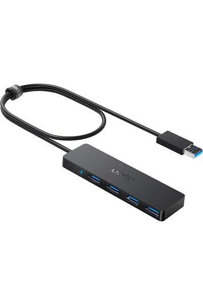 Anker Hub USB Anker A7516016 , 4 x USB-A 3.0 (Negru)