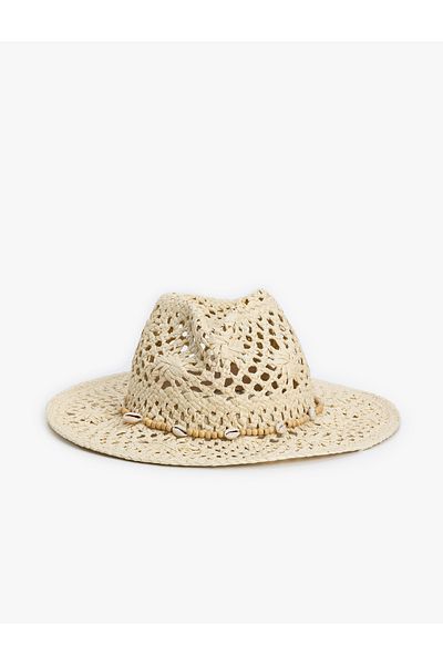 Koton Straw Fedora Hat