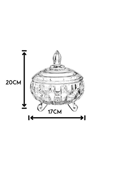Blinkmax Glass jar with lid and legs - practical elegance in serving and storing