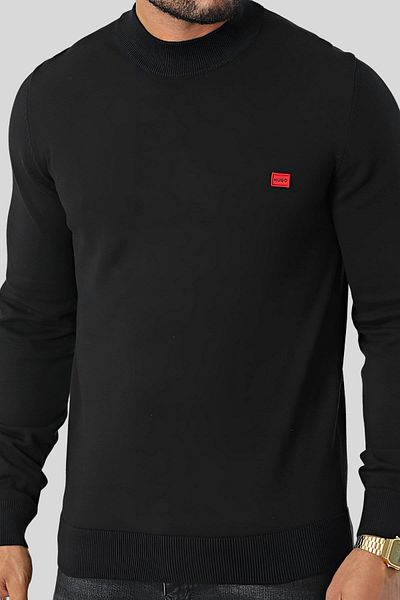 HUGO Men's Long Sleeve Logo Sweatshirt Black