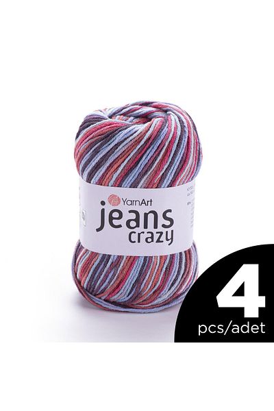 Yarnart Jeans Crazy - Ebruli - 7208 - 4 Pcs