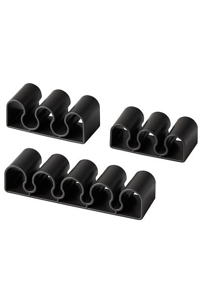 IKEA KALKSTUFF Cable Holder, Set of 3, Dark Grey