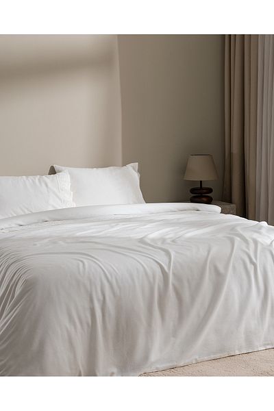Madame Coco Eolya Double 100% Cotton Chambre Duvet Cover Set - White