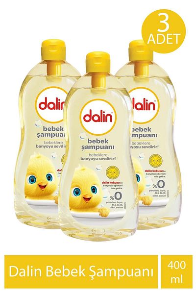 Dalin 3 Pieces 400 ml Baby Shampoo