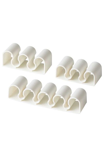 IKEA KALKSTUFF Cable Holder, Set of 3, White