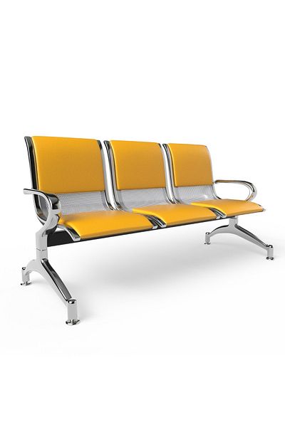 Mahmayi JX 3-Seater Outdoor Bench with Cushions- Yellow