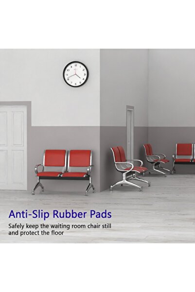 Mahmayi JX 2-Seater Outdoor Bench with Cushions- Red