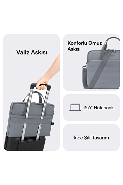 Mack MCE-1512 حقيبة الكمبيوتر المحمول NOVA Eco مقاس 15.6 بوصة باللون الرمادي