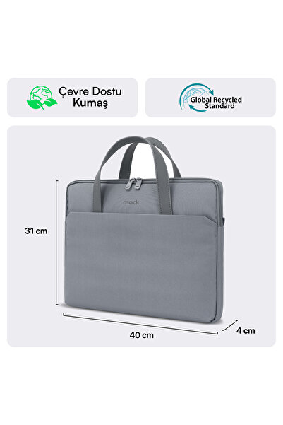 Mack MCE-1512 حقيبة الكمبيوتر المحمول NOVA Eco مقاس 15.6 بوصة باللون الرمادي